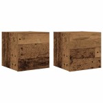 vidaXL Dulapuri TV de perete, 2 buc., lemn vechi, 30,5x30x30 cm