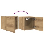 vidaXL Dulap TV montaj pe perete, stejar artizanal, 30,5x30x30 cm