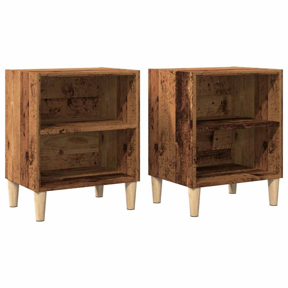 vidaXL Noptiere 2 buc. Lemn vechi 40x30x50 cm Lemn prelucrat