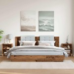 vidaXL Noptiere 2 buc. Lemn vechi 40x30x50 cm Lemn prelucrat