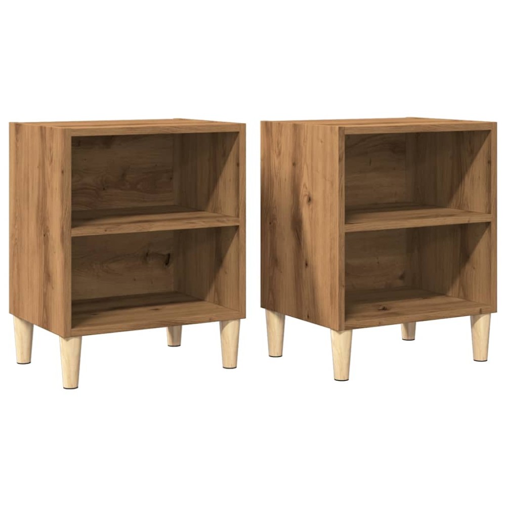 vidaXL Noptiere 2 buc Stejar artizanal 40x30x50 cm Lemn prelucrat