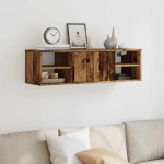 vidaXL Dulap de perete, lemn învechit, 101x30x29 cm, lemn prelucrat vidaXL Dulap de perete, lemn învechit, 101x30x29 cm, lemn prelucrat