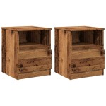 vidaXL Noptiere, 2 buc., lemn vechi, 40x40x50 cm, lemn prelucrat vidaXL Noptiere, 2 buc., lemn vechi, 40x40x50 cm, lemn prelucrat