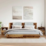vidaXL Noptiere, 2 buc., lemn vechi, 40x40x50 cm, lemn prelucrat vidaXL Noptiere, 2 buc., lemn vechi, 40x40x50 cm, lemn prelucrat
