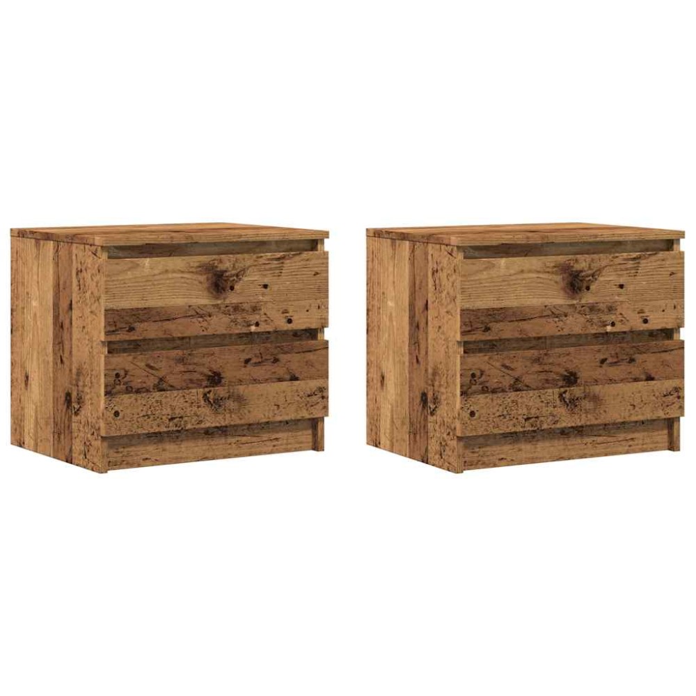 vidaXL Noptiere, 2 buc., lemn vechi, 50x40x43,5 cm, lemn prelucrat