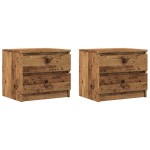 vidaXL Noptiere, 2 buc., lemn vechi, 50x40x43,5 cm, lemn prelucrat vidaXL Noptiere, 2 buc., lemn vechi, 50x40x43,5 cm, lemn prelucrat