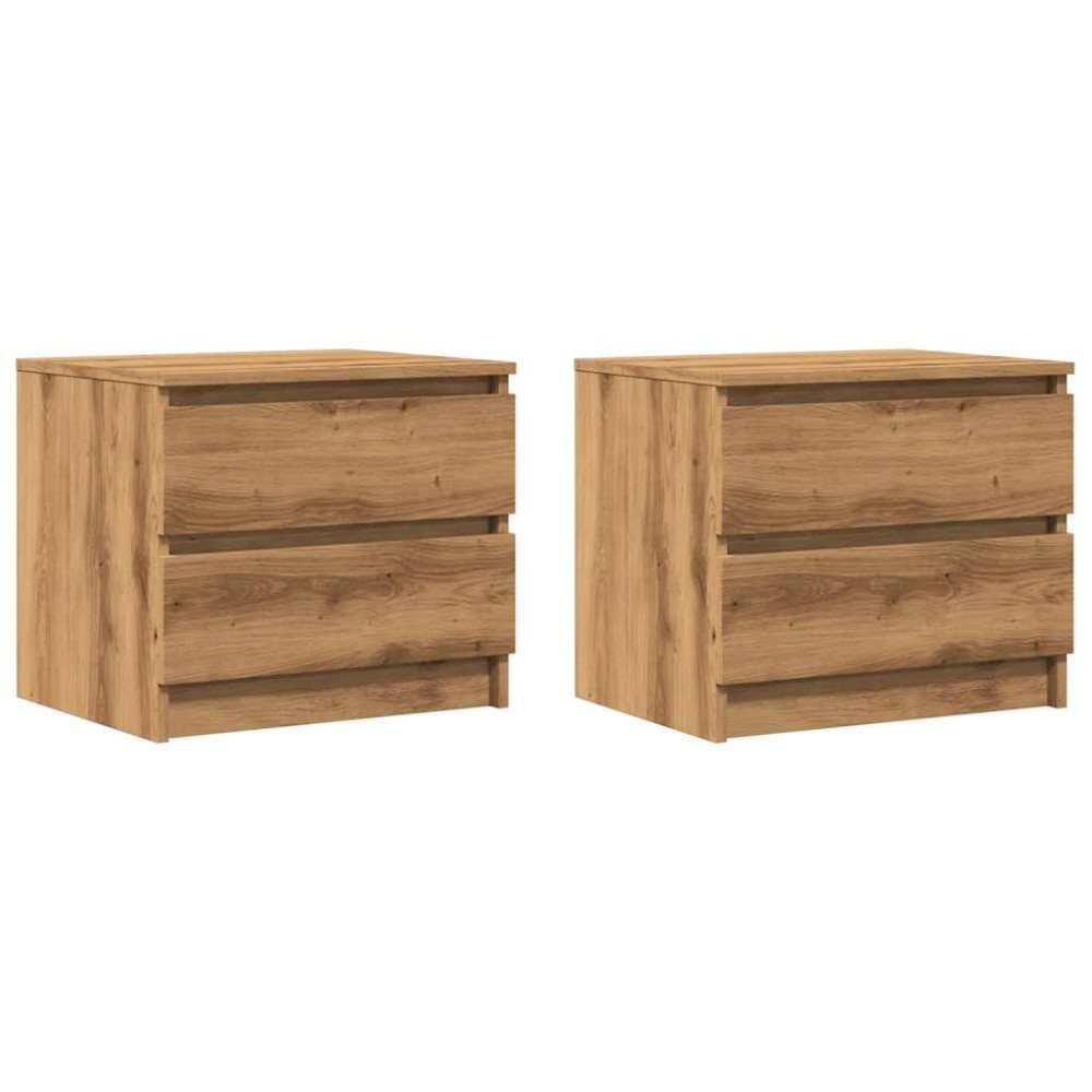 vidaXL Noptiere 2 buc. stejar artizanal, 50x40x43.5 cm, lemn prelucrat