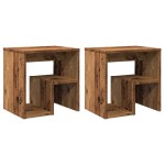 vidaXL Noptiere, 2 buc, lemn învechit, 40x30x40 cm, lemn prelucrat