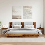 vidaXL Noptiere, 2 buc, lemn învechit, 40x30x40 cm, lemn prelucrat
