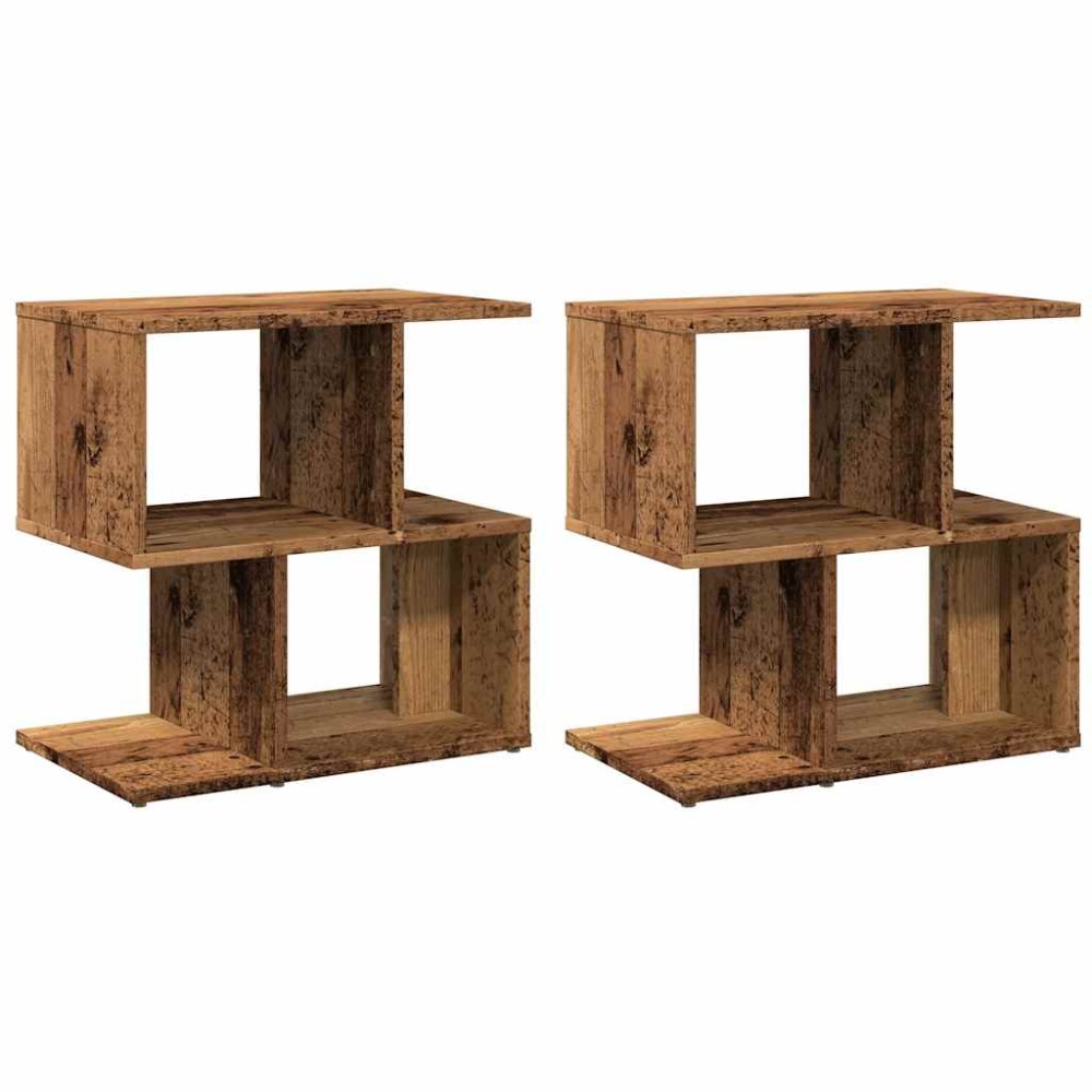 vidaXL Noptiere, 2 buc., lemn vechi, 50x30x51,5 cm, PAL
