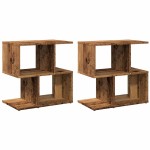 vidaXL Noptiere, 2 buc., lemn vechi, 50x30x51,5 cm, PAL vidaXL Noptiere, 2 buc., lemn vechi, 50x30x51,5 cm, PAL