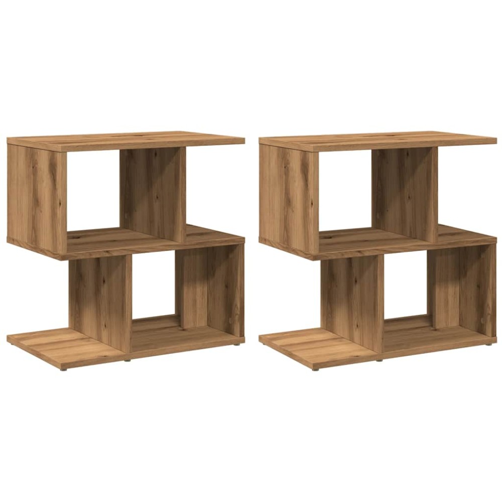 vidaXL Noptiere 2 buc. stejar artizanal 50x30x51,5 cm lemn prelucrat