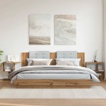 vidaXL Noptiere 2 buc. stejar artizanal 50x30x51,5 cm lemn prelucrat