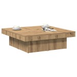 vidaXL Măsuță de cafea, stejar artizanal, 90x90x28 cm, lemn prelucrat