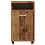 vidaXL Dulap lateral cu roți, lemn vechi, 33x38x60 cm, PAL