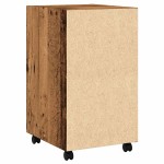 vidaXL Dulap lateral cu roți, lemn vechi, 33x38x60 cm, PAL