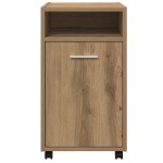 vidaXL Dulap TV cu roți stejar artizanal 33x38x60 cm lemn prelucrat