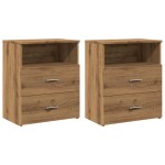 vidaXL Noptiere, 2 buc., stejar artizanal, 50x32x60 cm, lemn prelucrat vidaXL Noptiere, 2 buc., stejar artizanal, 50x32x60 cm, lemn prelucrat