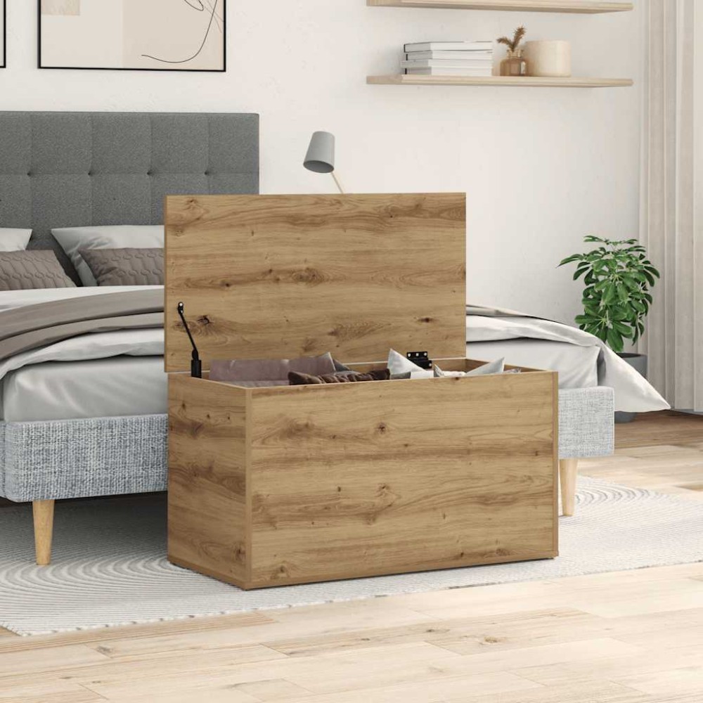 vidaXL Cufăr depozitare, stejar artizanal, 84x42x46 cm, lemn prelucrat