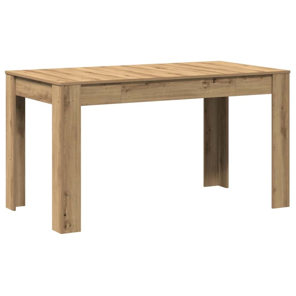 vidaXL Masă bucătărie stejar artizanal, 140x74,5x76 cm, lemn prelucrat