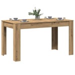 vidaXL Masă bucătărie stejar artizanal, 140x74,5x76 cm, lemn prelucrat