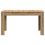 vidaXL Masă bucătărie stejar artizanal, 140x74,5x76 cm, lemn prelucrat