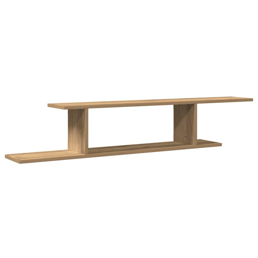 vidaXL Raft TV montat pe perete stejar artizanal 125x18x23 cm lemn