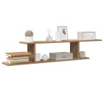 vidaXL Raft TV montat pe perete stejar artizanal 125x18x23 cm lemn vidaXL Raft TV montat pe perete stejar artizanal 125x18x23 cm lemn