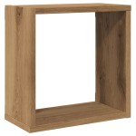 vidaXL Rafturi de perete cub 4 buc. stejar artizanal, 30x15x30 cm lemn vidaXL Rafturi de perete cub 4 buc. stejar artizanal, 30x15x30 cm lemn