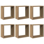 vidaXL Rafturi de perete cub 6 buc. stejar artizanal, 30x15x30 cm lemn vidaXL Rafturi de perete cub 6 buc. stejar artizanal, 30x15x30 cm lemn