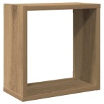 vidaXL Rafturi de perete cub 6 buc. stejar artizanal, 30x15x30 cm lemn vidaXL Rafturi de perete cub 6 buc. stejar artizanal, 30x15x30 cm lemn