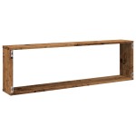 vidaXL Rafturi de perete cub, 2 buc., lemn vechi, 100x15x30 cm, lemn vidaXL Rafturi de perete cub, 2 buc., lemn vechi, 100x15x30 cm, lemn