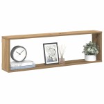 vidaXL Rafturi de perete cub 2 buc. stejar artizanal 100x15x30 cm lemn vidaXL Rafturi de perete cub 2 buc. stejar artizanal 100x15x30 cm lemn