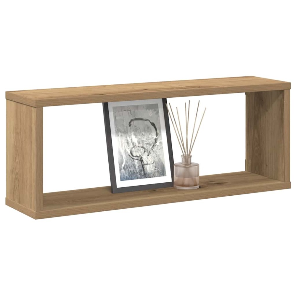 vidaXL Rafturi de perete cub 6 buc. stejar artizanal, 60x15x23 cm lemn