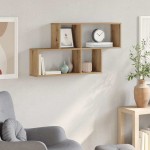 vidaXL Raft de perete, stejar artizanal, 100x18x53 cm, lemn prelucrat vidaXL Raft de perete, stejar artizanal, 100x18x53 cm, lemn prelucrat