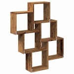 vidaXL Raft de perete cub, lemn vechi, 78x15x93 cm, lemn prelucrat vidaXL Raft de perete cub, lemn vechi, 78x15x93 cm, lemn prelucrat