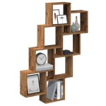 vidaXL Raft de perete cub, lemn vechi, 90x15x119,5 cm, lemn prelucrat vidaXL Raft de perete cub, lemn vechi, 90x15x119,5 cm, lemn prelucrat