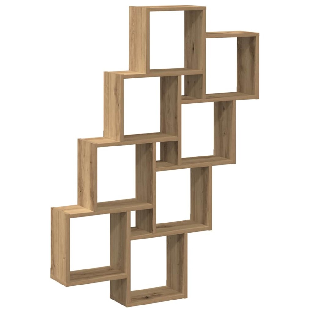 vidaXL Raft perete cub stejar artizanal 90x15x119,5 cm, lemn prelucrat