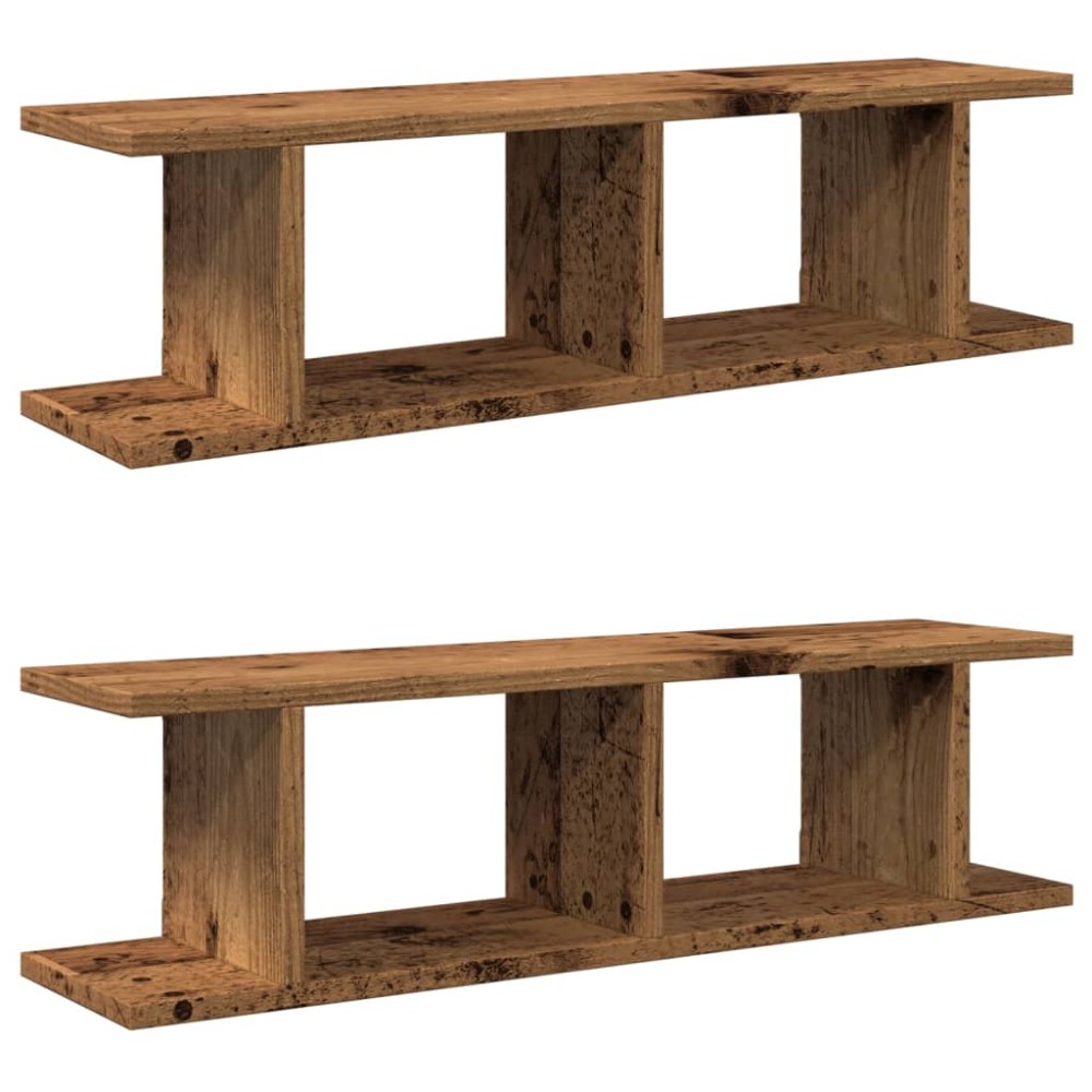 vidaXL Rafturi de perete 2 buc. lemn vechi 75x18x20 cm, lemn prelucrat