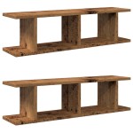 vidaXL Rafturi de perete 2 buc. lemn vechi 75x18x20 cm, lemn prelucrat vidaXL Rafturi de perete 2 buc. lemn vechi 75x18x20 cm, lemn prelucrat