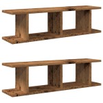 vidaXL Rafturi perete, 2 buc., lemn vechi, 90x18x20 cm, lemn prelucrat vidaXL Rafturi perete, 2 buc., lemn vechi, 90x18x20 cm, lemn prelucrat