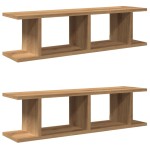 vidaXL Rafturi de perete, 2 buc., stejar artizanal, 90x18x20 cm, lemn vidaXL Rafturi de perete, 2 buc., stejar artizanal, 90x18x20 cm, lemn