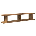vidaXL Rafturi perete 2 buc., lemn vechi, 105x18x20 cm, lemn prelucrat