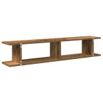 vidaXL Rafturi perete 2 buc., lemn vechi, 105x18x20 cm, lemn prelucrat