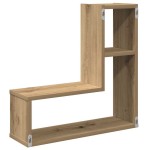 vidaXL Rafturi de perete cub 2 buc. stejar artizanal, 50x15x50 cm lemn vidaXL Rafturi de perete cub 2 buc. stejar artizanal, 50x15x50 cm lemn