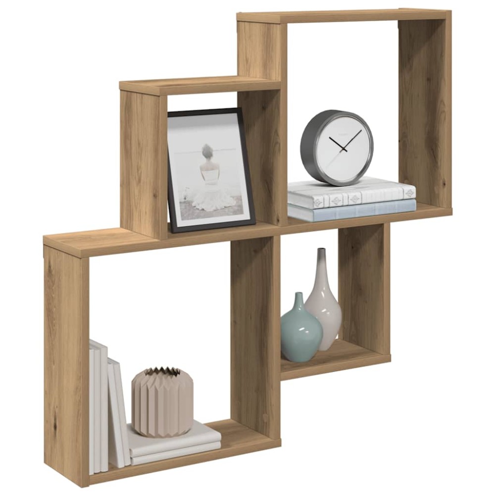 vidaXL Raft de perete, stejar artizanal, 80x15x78,5 cm, lemn prelucrat