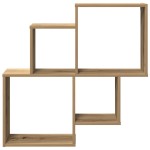 vidaXL Raft de perete, stejar artizanal, 80x15x78,5 cm, lemn prelucrat vidaXL Raft de perete, stejar artizanal, 80x15x78,5 cm, lemn prelucrat