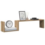 vidaXL Rafturi de perete, 2 buc., stejar artizanal, 100x15x20 cm, lemn vidaXL Rafturi de perete, 2 buc., stejar artizanal, 100x15x20 cm, lemn