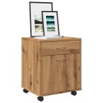 vidaXL Dulap cu roți, stejar artizanal, 45x38x54 cm, lemn prelucrat vidaXL Dulap cu roți, stejar artizanal, 45x38x54 cm, lemn prelucrat