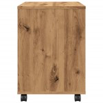 vidaXL Dulap cu roți, stejar artizanal, 45x38x54 cm, lemn prelucrat vidaXL Dulap cu roți, stejar artizanal, 45x38x54 cm, lemn prelucrat